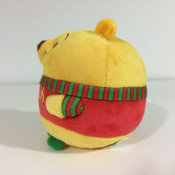 TY Beanie Ballz Disney Winnie the Pooh Plush Christmas Winter Holiday Scarf 5" - Picture 3 of 9